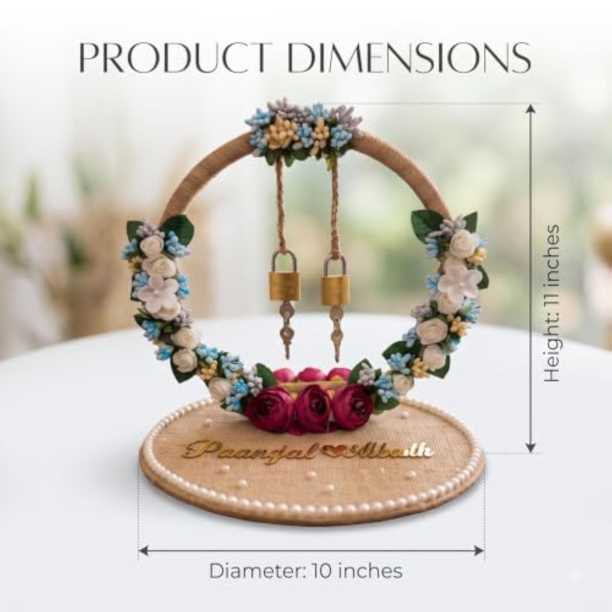 Personalized Engagement Platter with Lock & Key Theme