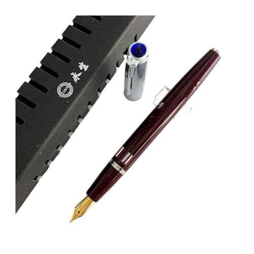 Stylo-plume à piston PURYN rouge foncé pour écrire vos notes de bureau et vos journaux intimes