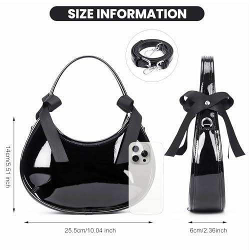 Image of Small Purse for Women Burgundy Clutch Purse Patent Leather Shoulder Handbag