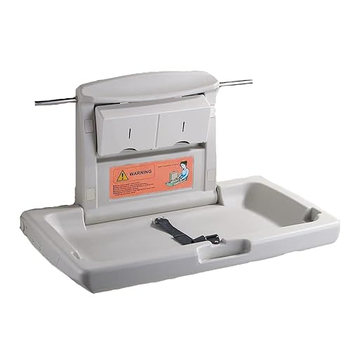 Miniatura 1 de Cambiador de bebé soporte de pared plegable cambiador de pañales estación de cambio de pañales para baños comerciales