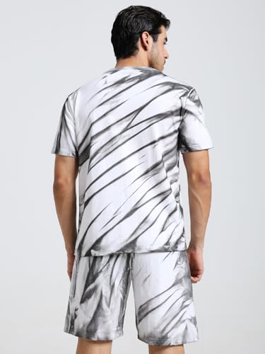 Image of Vogaan Men's Cotton Short Sleeve Tracksuit Summer T Shirt & Shorts Set with 2 Pockets || Casual Co-ord Sets