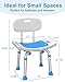 HOMLAND Shower Chair for Inside Shower with Removable Back, 400 lbs Heavy Duty Bath Seat for Bathtub, Safety Bath Stool for Seniors and Disabled