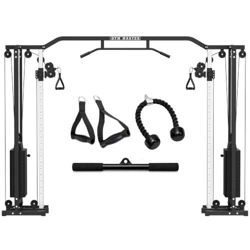 Image of GYM MASTER 180kg Cable Crossover Machine Adjustable Pulley Multi Gym