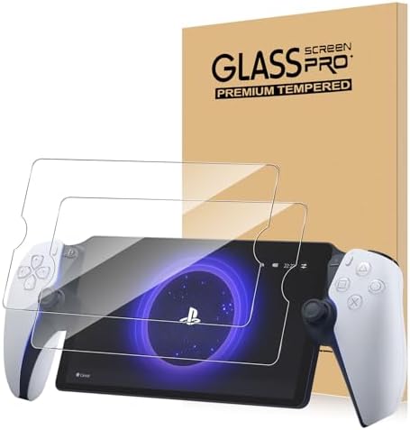 2-Pack Screen Protector Compatible with PlayStation Portal Remote Player, Ultra HD Glass Protector 9H Hardness Easy to Install, Scratch Resistant Anti-Fingerprint Crystal Clear