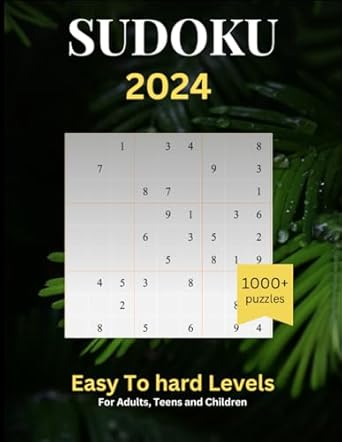 Amazon.com: Sudoku 2024: 1000+ Puzzles, Easy to hard levels. For Adults ...
