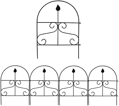 YOUKOOD Decorative Garden Fence 18inx13in Fencing Ornamental Panel Border Edge Section Edging Patio Fences Flower Bed Outdoor,Pack of 4 Set