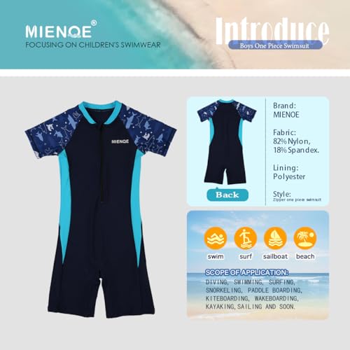 MIENOE Boys Swimsuit One Piece Kid Swimsuit Boys Water Sport Short Swimsuit UPF 50+ Sun Protection Bathing Suits2