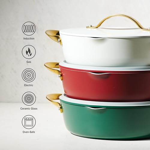 Image of Tramontina Fiora 4.25-Quart Ceramic Non Stick Cooking Pan with Lid
