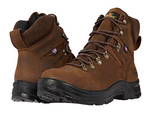 Thorogood American Union 6” Waterproof Steel Toe Work Boots For Men - Premium Leather With Slip-Resistant Outsole And Removable Comfort Footbed; Eh Rated, Crazyhorse - 10 M Us #TOP3