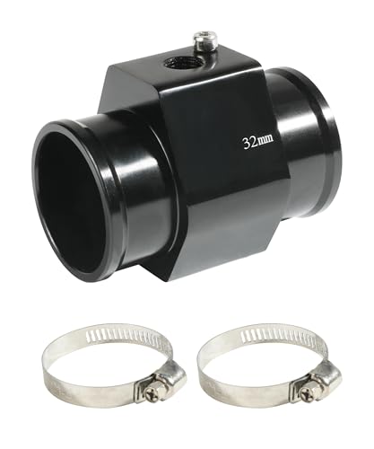Flaconi Capteur de Température D'eau pour Voiture,1.1”-1.57” Sonde Temperature Moteur,Accessoires de Voiture,Adaptateur de Jauge avec 2 Colliers de Serrage,Convient...