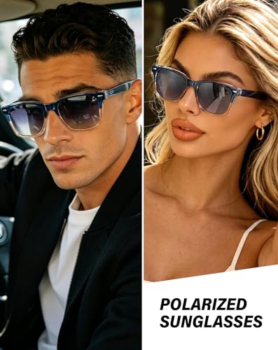 Image of Joopin Square Sunglasses Polarized UV Protection, Trendy Acetate Sun Glasses for Men Women Driving Beach