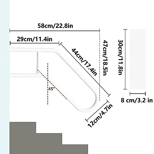 Rambarde de sécurité pour marche de garage et entrée de maison - 8