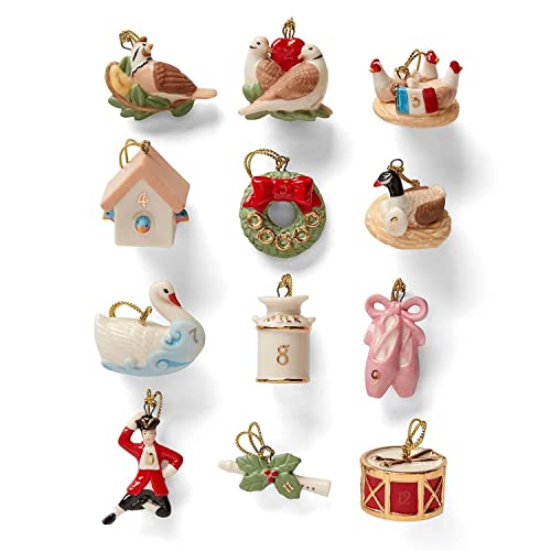 Lenox 878893 Twelve Days Of Christmas 12-Piece Ornament Set, Porcelain #TOP15
