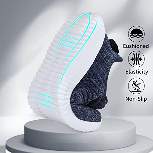 SK·TRIP Women's Walking Shoes Lightweight Breathable Flying Woven Mesh Upper Casual Jogging Shoes Ladies Tennis Shoes Workout Footwear Gym Sneakers for Women Blue by SK·TRIP - Image 2