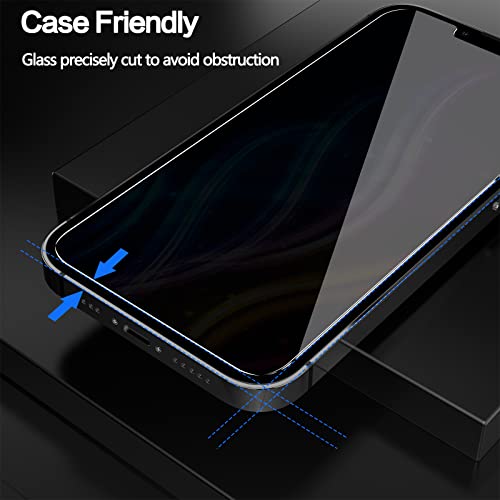 Image of for 2 Pack Privacy Screen Protector for iPhone 16e / 14 /13 / 13 Pro Private Full Screen Protector Tempered Glass Accessories [6.1 Inch]