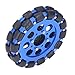 DIY Industrial Robot Part, Strong Grip Multi Subdivision Aluminum Alloy + Silicone Omnidirectional Wheel 30kg Capicity for Project((Two-wheel combination set) UM5604-0014-0152)