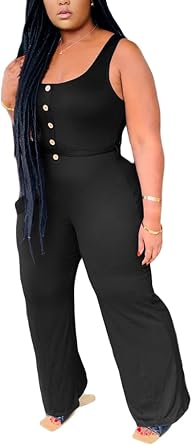 Womens Summer Tank Jumpsuits Rompers Casual Sleeveless One Piece Jumpers Overalls with Belt