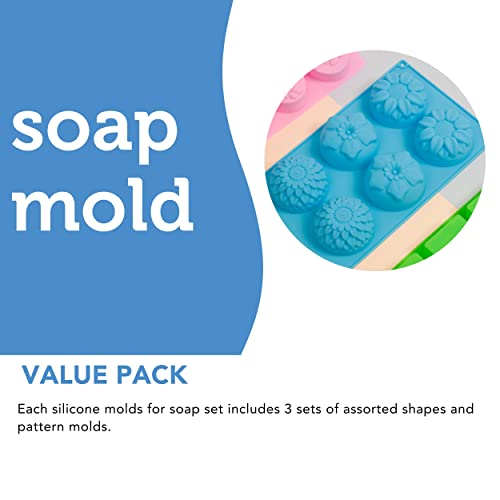 Incraftables Silicone Soap Molds For Soap Making. Assorted Large Soap Molds (3 Sets). Best Soap Molds Silicone Shapes (Round, Rectangle & Oval) For Diy Bars, Bath Bombs, Cake, Lotion Bars & Candles #TOP3