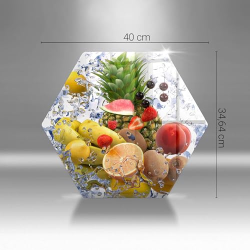 Planche à découper protection plaque cuisson induction verre hectagonale 40cm