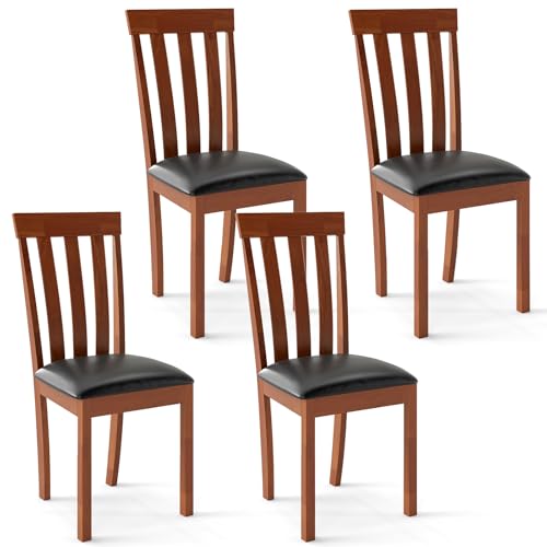 GOFLAME Wood Dining Chairs Set of 4