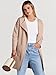 ANRABESS Womens Cardigan Sweater Open Front Knit Long Coatigan Dressy Casual Jacket Coat 2025 Fall Outfits Classy Clothes Khaki Large