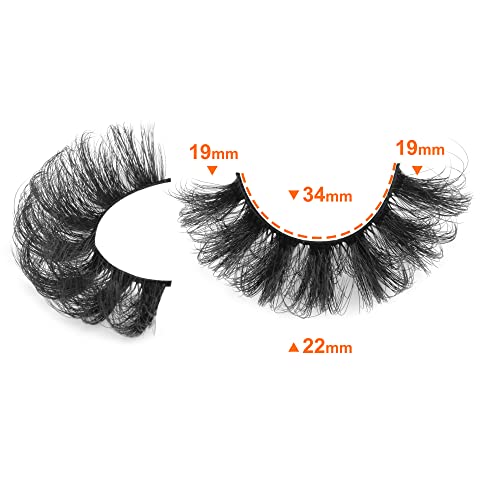 Dramatic False Eyelashes Fluffy Mink Lashes That Look Like Extensions Volume Wispy Eye Lashes Pack Long Thick D Curl Strip Fake Eyelashes 6 Pairs #TOP5
