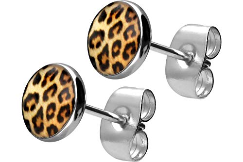 Surgical steel ear studs LEOPARD earrings
