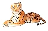 Material: 100% Polyester Brauner Tiger XXL Plüschtier 110 cm Kuscheltier 1,70m bis Ende Schwanz Stofftier Raubkatze braun