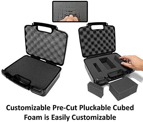 CASEMATIX Customizable Recorder Hard Case Compatible with Tascam DP-008EX, DP-006 Digital Pocket Studio Multi Track Recorders, Adapter, Cables and Charger