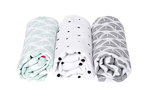 Motherhood Spucktücher Premium, Stoffwindeln, Mullwindeln, 3-er Set, Öko-Tex Standard 100, 100% naturreine Baumwolle, 70 x 80 cm, Schiffe mintgrün, (3er Pack)