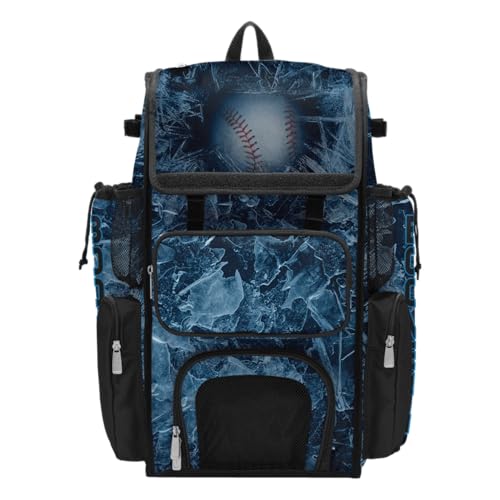 Boombah Superpack Bat Bag - Backpack Version (no wheels) - Holds 4 Bats - Baseball Frozen Black/White