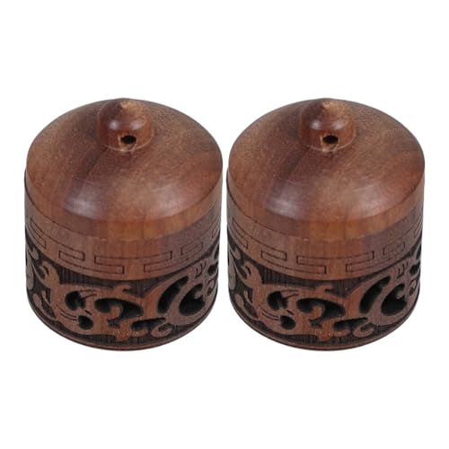 CONGARTENO 2 Piezas de Bolsitas de Madera Tallada Diseño de Linterna Hueca Colgantes Portátiles para Aromaterapia DIY Difusor de Aroma Compacto para Dormitorio Coche y Oficina