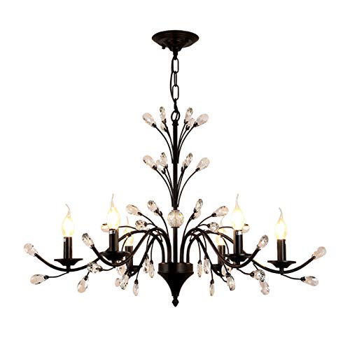 Lustre en cristal noir moderne pour sublimer un salon sombre
