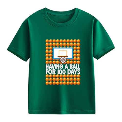 KAGAYD Baby Boy Girl 100 Days of School Outfit Letters Graphic Tee Shirts Tops Toddler Boy 100 Days of School2