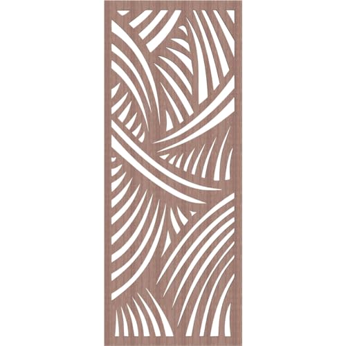 Image of 19 3 /8 inchW x 49 3 /8 inchH x 3 /8 inchT Chester Decorative Fretwork Wood Wall Panels, Walnut
