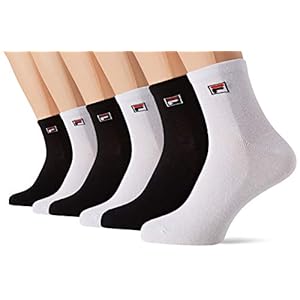 Fila Chaussettes Sportswear Homme Durable, Socquettes Homme, Respirant, Soft Touch (Lot de 6), Multicolore, 43/46