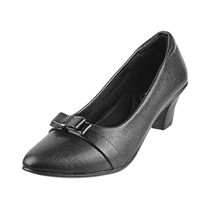 Mochi Womens Synthetic Black Pumps (Size (6 UK (39 EU))