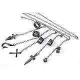 ZSTO Kurapika Chains,Anime Cosplay Costume Ring Props Five Fingers Chain for Adult Black