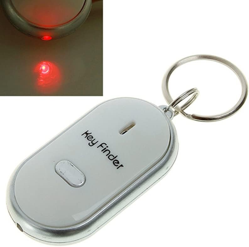 Heakiya Whistle Key Finder Tracker, Keys Finder and Item Locator for Keys, Bags and More, Flashing Beeping Remote Lost Keyfinder Locator Keyring White Heakiya Whistle Key Finder Tracker, Keys Finder and Item Locator for Keys, Bags and More, Flashing Beeping Remote Lost Keyfinder Locator Keyring White