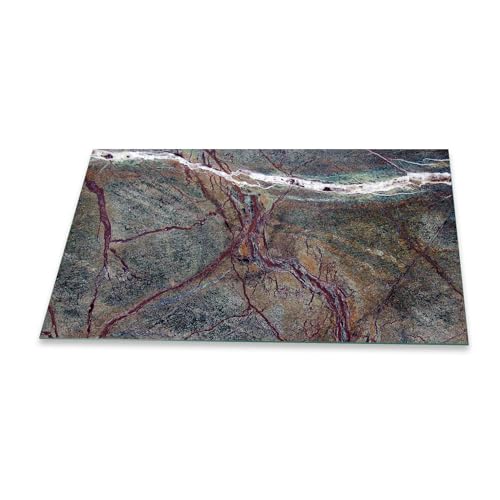 Pannello di protezione scintille in vetro, stufa, marmo, 90 cm