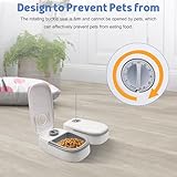 GothicBride Futterautomat Katze, 700ML Futterspender Katze mit 48 Stunden Timer, Katzenfutter Automat 2 Mahlzeiten Futterautomat Hund für Nassfutter und Trockenfutter