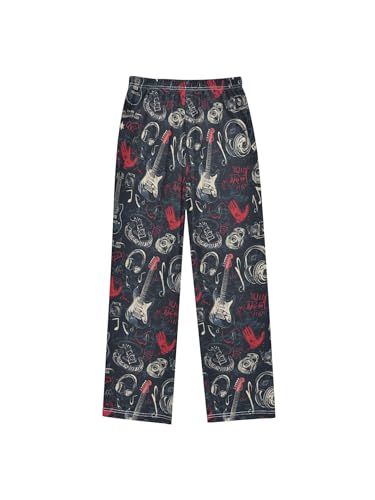 Rock Music Street Style Boys Pants for Kids Jogger Pants with Pockets S2