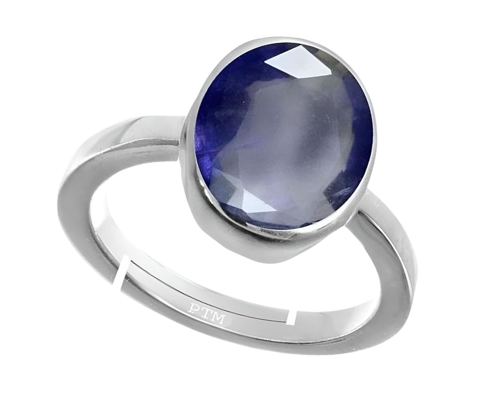 ptm Iolite/Neeli 10.25 Ratti or 9.5 Carat Astrological Certified Natural Gemstone bis Hallmark 925 Sterling Silver Adjustable Ring for Unisex - 2v11025-picture-38