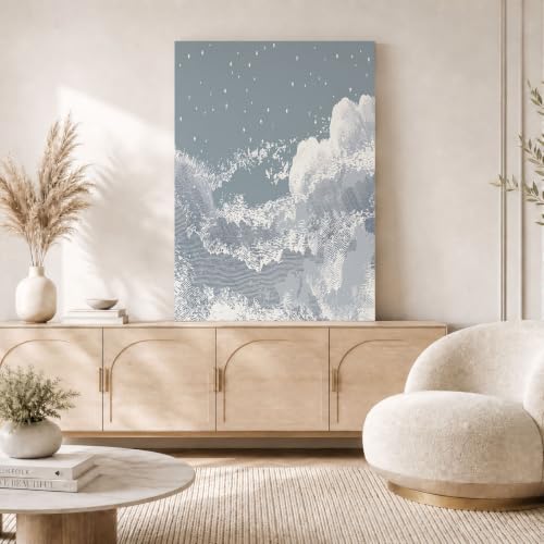 Tableau sur toile nuage pour décoration salon et bureau