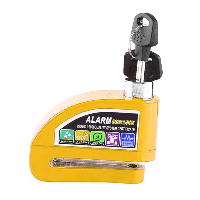 Image of Heavy Duty Keyed Lock | Hardened Steel Shackle Lock | Anti-Rust Security for Gate, Warehouse & Outdoor Use (ALT-19 Mustard)