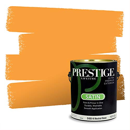PRESTIGE Paints Exterior Paint and Primer In One, 1-Gallon, Satin, Comparable Match of Valspar* Monarch Wing*