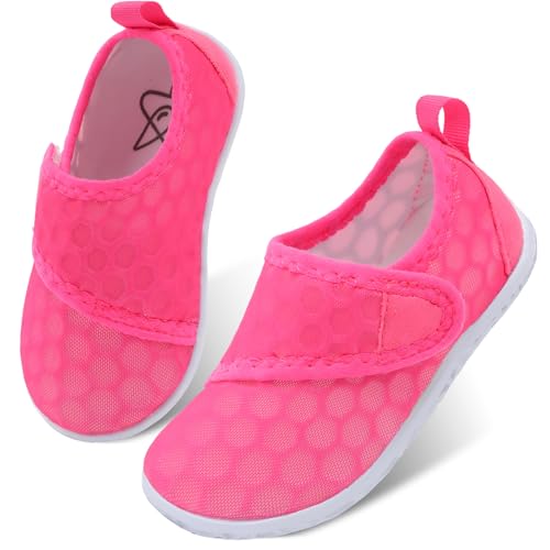 Image of LeIsfIt Toddler Water Shoes Boys Girls Barefoot Aqua Socks Kids Breathable Quick-Dry Swim Shoes for Beach Pool Surf