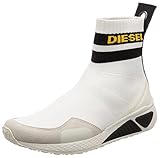 Diese Hybrid-Sneaker sind aus gestricktem technischen Material gefertigt und mit gummierten Panels sowie einem farblich abgestimmten Logoaufdruck verziert. Dank der an Socken erinnernden Passform und einer geriffelten Hybrid-Sohle passt sich das Modell perfekt an deine Fußform an. Merkmale: Material: 100% Polyester Artikle ohne Verschluss Sohle: Hybrid-Sohle mit geriffelter Außensohle aus Gummi Farbe: White Modell: 