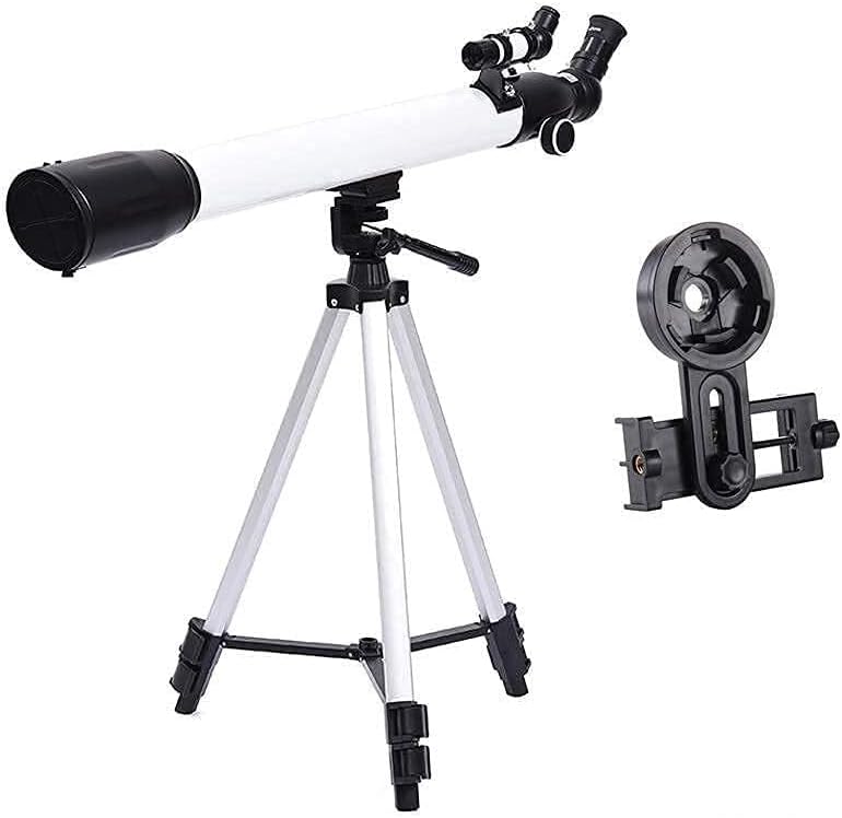 60mm Aperture 700mm Focal Length Refractor Telescope for Adults, Kids & Beginners, with Smartphone Adapter, BAK4 Prism, FMC Lens, Adjustable Tripod, Great for Stargazing & Nature Viewing