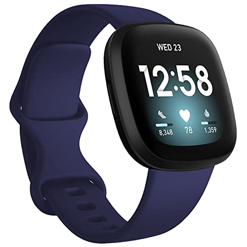 BRLYYO Compatible avec Fitbit Versa 3 Bracelet/Fitbit Versa 4 Bracelet/Fitbit Sense Bracelet, bandes de silicone Bracelet de sport pour serrure magnétique/Fitbit Sense 2/1